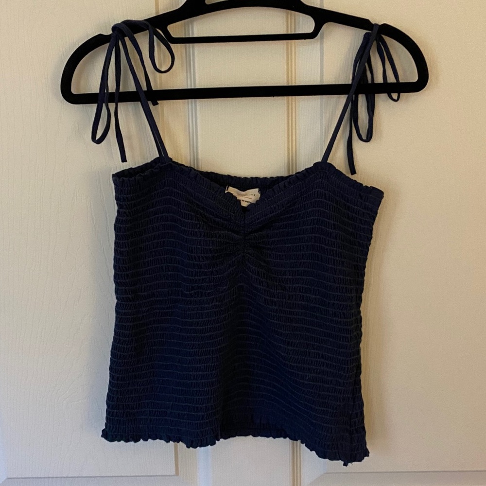 Navy Cropped Tank